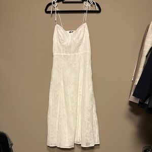 Elegant White Spaghetti Strap Dress